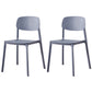 Scandinavian Plastic Armless Chair Open Back Dining Room Chair Grey 2 Piece Set Clearhalo 'Dining Chairs' 'Dining Tables & Seating' 'dining_chair' 'furn' 'furn_dining_chair' 'Furniture' 'furniture_dining_chair' 'Kitchen & Dining Furniture' 5033747