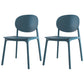Scandinavian Plastic Armless Chair Open Back Dining Room Chair Sky Blue 2 Piece Set Clearhalo 'Dining Chairs' 'Dining Tables & Seating' 'dining_chair' 'furn' 'furn_dining_chair' 'Furniture' 'furniture_dining_chair' 'Kitchen & Dining Furniture' 5033757