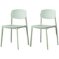Scandinavian Plastic Armless Chair Open Back Dining Room Chair Green 2 Piece Set Clearhalo 'Dining Chairs' 'Dining Tables & Seating' 'dining_chair' 'furn' 'furn_dining_chair' 'Furniture' 'furniture_dining_chair' 'Kitchen & Dining Furniture' 5033759