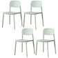 Scandinavian Plastic Armless Chair Open Back Dining Room Chair Green 4 Piece Set Clearhalo 'Dining Chairs' 'Dining Tables & Seating' 'dining_chair' 'furn' 'furn_dining_chair' 'Furniture' 'furniture_dining_chair' 'Kitchen & Dining Furniture' 5033760