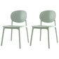 Scandinavian Plastic Armless Chair Open Back Dining Room Chair Army Green 2 Piece Set Clearhalo 'Dining Chairs' 'Dining Tables & Seating' 'dining_chair' 'furn' 'furn_dining_chair' 'Furniture' 'furniture_dining_chair' 'Kitchen & Dining Furniture' 5033767