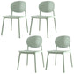 Scandinavian Plastic Armless Chair Open Back Dining Room Chair Army Green 4 Piece Set Clearhalo 'Dining Chairs' 'Dining Tables & Seating' 'dining_chair' 'furn' 'furn_dining_chair' 'Furniture' 'furniture_dining_chair' 'Kitchen & Dining Furniture' 5033768