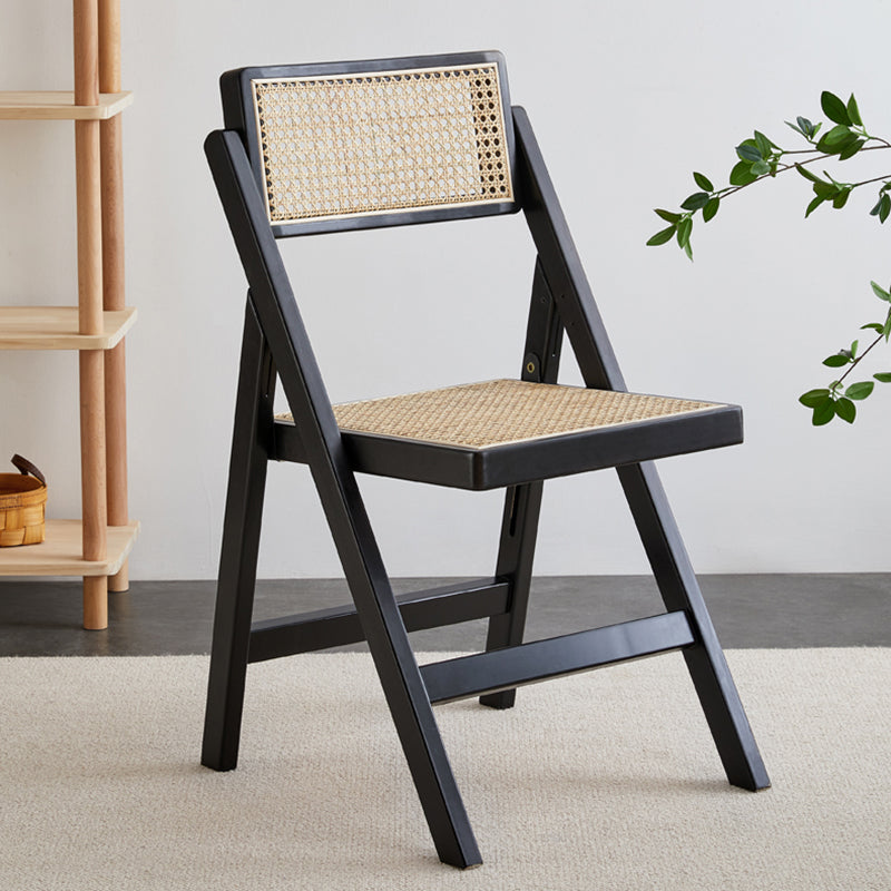 Modern Dining Room Side Chairs Solid Wood Dining Chairs with Foldable Black 1 Piece Clearhalo 'Dining Chairs' 'Dining Tables & Seating' 'dining_chair' 'furn' 'furn_dining_chair' 'Furniture' 'furniture_dining_chair' 'Kitchen & Dining Furniture' 5033776