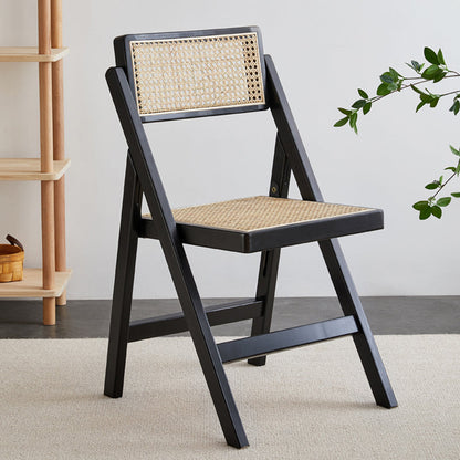 Modern Dining Room Side Chairs Solid Wood Dining Chairs with Foldable Black 1 Piece Clearhalo 'Dining Chairs' 'Dining Tables & Seating' 'dining_chair' 'furn' 'furn_dining_chair' 'Furniture' 'furniture_dining_chair' 'Kitchen & Dining Furniture' 5033776