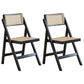 Modern Dining Room Side Chairs Solid Wood Dining Chairs with Foldable Black 2 Piece Set Clearhalo 'Dining Chairs' 'Dining Tables & Seating' 'dining_chair' 'furn' 'furn_dining_chair' 'Furniture' 'furniture_dining_chair' 'Kitchen & Dining Furniture' 5033784