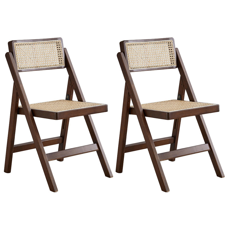 Modern Dining Room Side Chairs Solid Wood Dining Chairs with Foldable Walnut 2 Piece Set Clearhalo 'Dining Chairs' 'Dining Tables & Seating' 'dining_chair' 'furn' 'furn_dining_chair' 'Furniture' 'furniture_dining_chair' 'Kitchen & Dining Furniture' 5033791