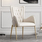 Glam Style Arm Chair Parsons Indoor Dining Chair with Metal Base Clearhalo 'Dining Chairs' 'Dining Tables & Seating' 'dining_chair' 'furn' 'furn_dining_chair' 'Furniture' 'furniture_dining_chair' 'Kitchen & Dining Furniture' 5033809