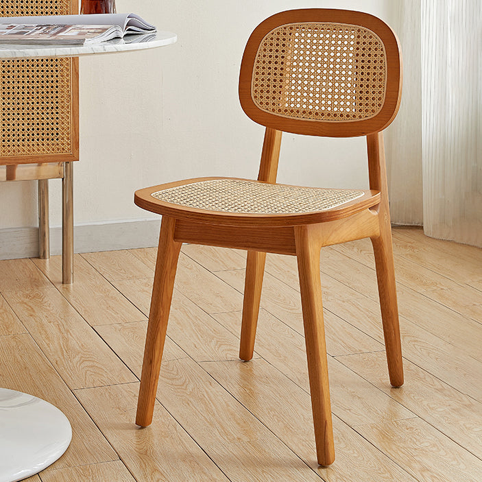 Armless Dining Chairs Modern Wooden Side Chairs for Dining Room Brown 1 Piece Clearhalo 'Dining Chairs' 'Dining Tables & Seating' 'dining_chair' 'furn' 'furn_dining_chair' 'Furniture' 'furniture_dining_chair' 'Kitchen & Dining Furniture' 5033835