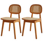 Armless Dining Chairs Modern Wooden Side Chairs for Dining Room Brown 2 Piece Set Clearhalo 'Dining Chairs' 'Dining Tables & Seating' 'dining_chair' 'furn' 'furn_dining_chair' 'Furniture' 'furniture_dining_chair' 'Kitchen & Dining Furniture' 5033846