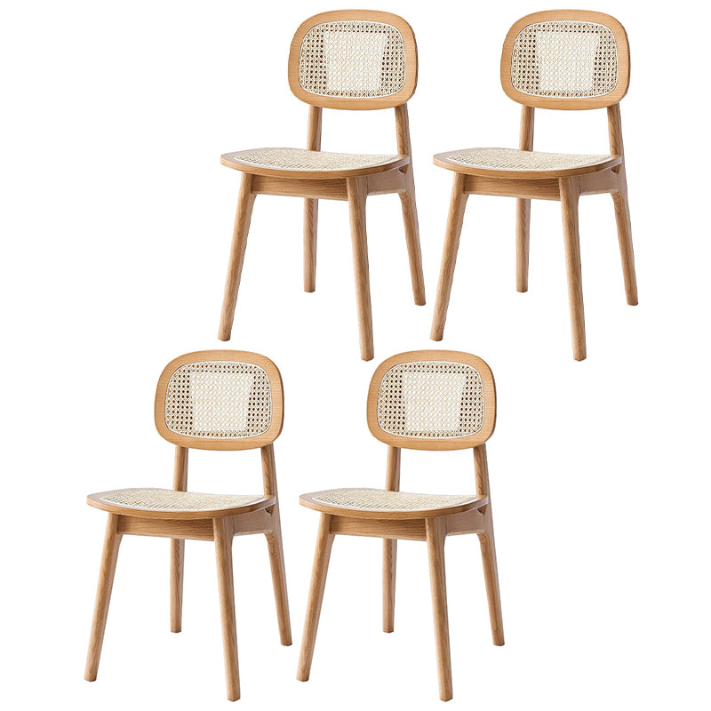 Armless Dining Chairs Modern Wooden Side Chairs for Dining Room Wood 4 Piece Set Clearhalo 'Dining Chairs' 'Dining Tables & Seating' 'dining_chair' 'furn' 'furn_dining_chair' 'Furniture' 'furniture_dining_chair' 'Kitchen & Dining Furniture' 5033851