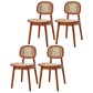 Armless Dining Chairs Modern Wooden Side Chairs for Dining Room Red Brown 4 Piece Set Clearhalo 'Dining Chairs' 'Dining Tables & Seating' 'dining_chair' 'furn' 'furn_dining_chair' 'Furniture' 'furniture_dining_chair' 'Kitchen & Dining Furniture' 5033855