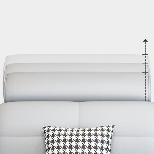 Modern 70"D Faux Leather/Linen Sectionals with Reversible Chaise and Storage Clearhalo 'Furniture' 'furniture_sectionals' 'Living Room Furniture' 'Sectionals' 5033874