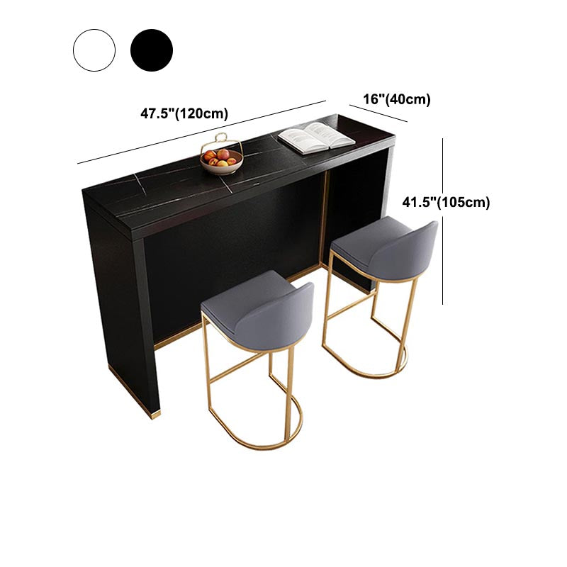 Indoor Double Pedestal Cocktail Bar Table Modern Pub Height Dining Table Clearhalo 'Bar Furniture' 'Bar Tables' 'bar_tables' 'furn' 'furn_bar_tables' 'Furniture' 'furniture_bar_tables' 'Kitchen & Dining Furniture' 5033914