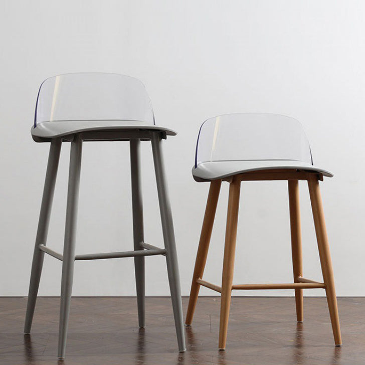 Coffee Shop Footrest Scandinavian Stool Matte Finish Plastic Barstool Clearhalo 'Bar Furniture' 'Bar Stools' 'bar_stools' 'furn' 'furn_bar_stools' 'Furniture' 'furniture_bar_stools' 'Kitchen & Dining Furniture' 5034019