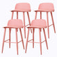 Coffee Shop Footrest Scandinavian Stool Matte Finish Plastic Barstool Pink 4 Piece Set Counter Stool (23.5"H) Clearhalo 'Bar Furniture' 'Bar Stools' 'bar_stools' 'furn' 'furn_bar_stools' 'Furniture' 'furniture_bar_stools' 'Kitchen & Dining Furniture' 5034021