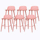 Coffee Shop Footrest Scandinavian Stool Matte Finish Plastic Barstool Pink 6 Piece Set Counter Stool (23.5"H) Clearhalo 'Bar Furniture' 'Bar Stools' 'bar_stools' 'furn' 'furn_bar_stools' 'Furniture' 'furniture_bar_stools' 'Kitchen & Dining Furniture' 5034023