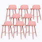 Coffee Shop Footrest Scandinavian Stool Matte Finish Plastic Barstool Pink 8 Piece Set Counter Stool (23.5"H) Clearhalo 'Bar Furniture' 'Bar Stools' 'bar_stools' 'furn' 'furn_bar_stools' 'Furniture' 'furniture_bar_stools' 'Kitchen & Dining Furniture' 5034025