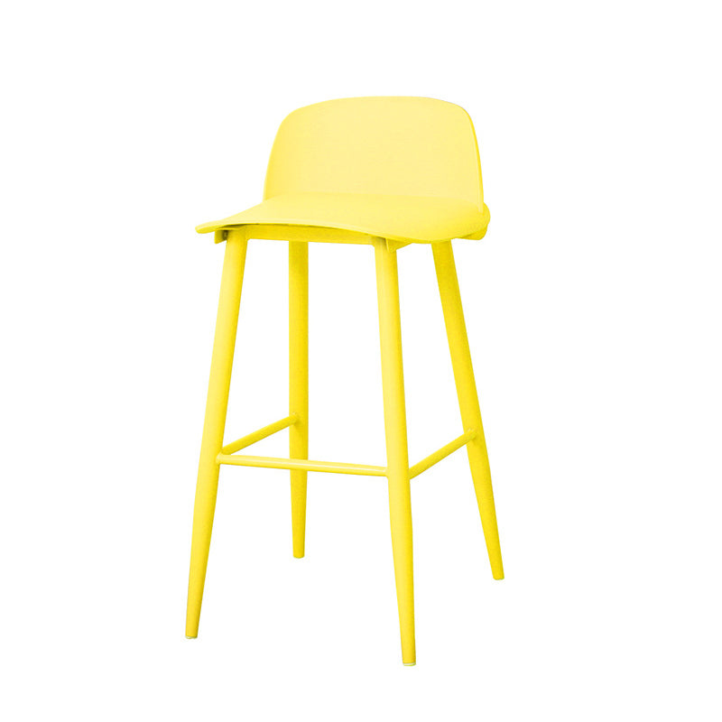 Coffee Shop Footrest Scandinavian Stool Matte Finish Plastic Barstool Clearhalo 'Bar Furniture' 'Bar Stools' 'bar_stools' 'furn' 'furn_bar_stools' 'Furniture' 'furniture_bar_stools' 'Kitchen & Dining Furniture' 5034028