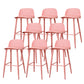 Coffee Shop Footrest Scandinavian Stool Matte Finish Plastic Barstool Pink 8 Piece Set Bar Stool(30"H) Clearhalo 'Bar Furniture' 'Bar Stools' 'bar_stools' 'furn' 'furn_bar_stools' 'Furniture' 'furniture_bar_stools' 'Kitchen & Dining Furniture' 5034033