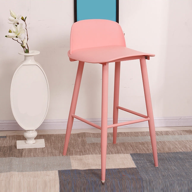 Coffee Shop Footrest Scandinavian Stool Matte Finish Plastic Barstool Clearhalo 'Bar Furniture' 'Bar Stools' 'bar_stools' 'furn' 'furn_bar_stools' 'Furniture' 'furniture_bar_stools' 'Kitchen & Dining Furniture' 5034035