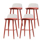 Coffee Shop Footrest Scandinavian Stool Matte Finish Plastic Barstool Red Clear 4 Piece Set Bar Stool(30"H) Clearhalo 'Bar Furniture' 'Bar Stools' 'bar_stools' 'furn' 'furn_bar_stools' 'Furniture' 'furniture_bar_stools' 'Kitchen & Dining Furniture' 5034037