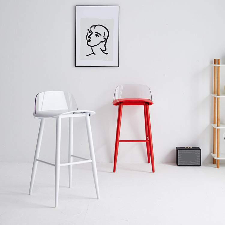 Coffee Shop Footrest Scandinavian Stool Matte Finish Plastic Barstool Clearhalo 'Bar Furniture' 'Bar Stools' 'bar_stools' 'furn' 'furn_bar_stools' 'Furniture' 'furniture_bar_stools' 'Kitchen & Dining Furniture' 5034038