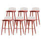 Coffee Shop Footrest Scandinavian Stool Matte Finish Plastic Barstool Red Clear 6 Piece Set Bar Stool(30"H) Clearhalo 'Bar Furniture' 'Bar Stools' 'bar_stools' 'furn' 'furn_bar_stools' 'Furniture' 'furniture_bar_stools' 'Kitchen & Dining Furniture' 5034040
