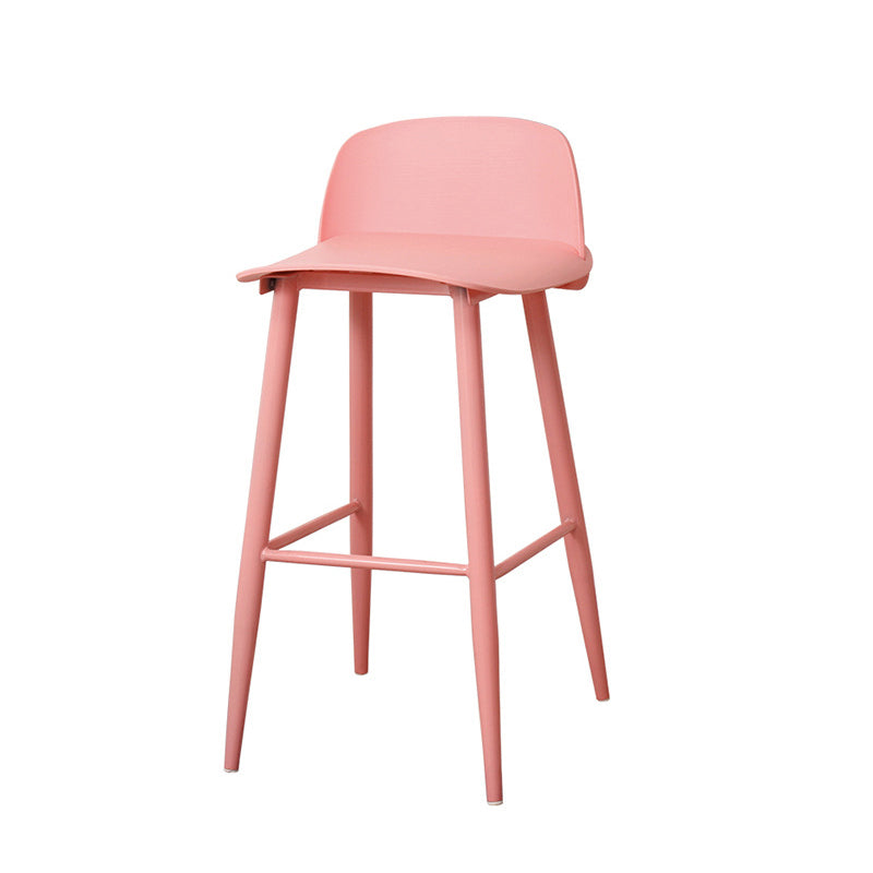 Coffee Shop Footrest Scandinavian Stool Matte Finish Plastic Barstool Clearhalo 'Bar Furniture' 'Bar Stools' 'bar_stools' 'furn' 'furn_bar_stools' 'Furniture' 'furniture_bar_stools' 'Kitchen & Dining Furniture' 5034043