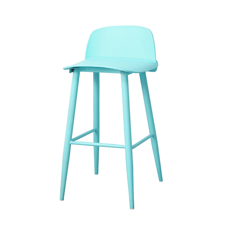 Coffee Shop Footrest Scandinavian Stool Matte Finish Plastic Barstool Clearhalo 'Bar Furniture' 'Bar Stools' 'bar_stools' 'furn' 'furn_bar_stools' 'Furniture' 'furniture_bar_stools' 'Kitchen & Dining Furniture' 5034045