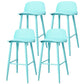 Coffee Shop Footrest Scandinavian Stool Matte Finish Plastic Barstool Sky Blue 4 Piece Set Bar Stool(30"H) Clearhalo 'Bar Furniture' 'Bar Stools' 'bar_stools' 'furn' 'furn_bar_stools' 'Furniture' 'furniture_bar_stools' 'Kitchen & Dining Furniture' 5034046