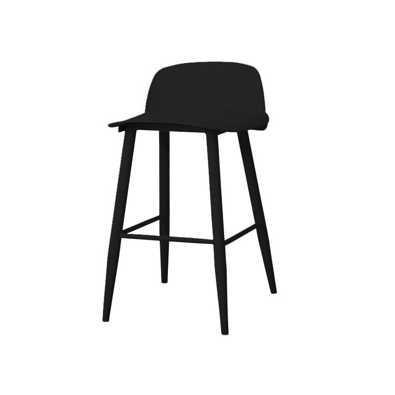 Coffee Shop Footrest Scandinavian Stool Matte Finish Plastic Barstool Clearhalo 'Bar Furniture' 'Bar Stools' 'bar_stools' 'furn' 'furn_bar_stools' 'Furniture' 'furniture_bar_stools' 'Kitchen & Dining Furniture' 5034048