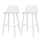 Coffee Shop Footrest Scandinavian Stool Matte Finish Plastic Barstool White 2 Piece Set Bar Stool(30"H) Clearhalo 'Bar Furniture' 'Bar Stools' 'bar_stools' 'furn' 'furn_bar_stools' 'Furniture' 'furniture_bar_stools' 'Kitchen & Dining Furniture' 5034050