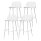 Coffee Shop Footrest Scandinavian Stool Matte Finish Plastic Barstool White 4 Piece Set Bar Stool(30"H) Clearhalo 'Bar Furniture' 'Bar Stools' 'bar_stools' 'furn' 'furn_bar_stools' 'Furniture' 'furniture_bar_stools' 'Kitchen & Dining Furniture' 5034051
