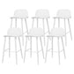 Coffee Shop Footrest Scandinavian Stool Matte Finish Plastic Barstool White 6 Piece Set Bar Stool(30"H) Clearhalo 'Bar Furniture' 'Bar Stools' 'bar_stools' 'furn' 'furn_bar_stools' 'Furniture' 'furniture_bar_stools' 'Kitchen & Dining Furniture' 5034052