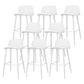 Coffee Shop Footrest Scandinavian Stool Matte Finish Plastic Barstool White 8 Piece Set Bar Stool(30"H) Clearhalo 'Bar Furniture' 'Bar Stools' 'bar_stools' 'furn' 'furn_bar_stools' 'Furniture' 'furniture_bar_stools' 'Kitchen & Dining Furniture' 5034053