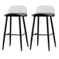 Coffee Shop Footrest Scandinavian Stool Matte Finish Plastic Barstool Black Clear 2 Piece Set Bar Stool(30"H) Clearhalo 'Bar Furniture' 'Bar Stools' 'bar_stools' 'furn' 'furn_bar_stools' 'Furniture' 'furniture_bar_stools' 'Kitchen & Dining Furniture' 5034054