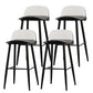 Coffee Shop Footrest Scandinavian Stool Matte Finish Plastic Barstool Black Clear 4 Piece Set Bar Stool(30"H) Clearhalo 'Bar Furniture' 'Bar Stools' 'bar_stools' 'furn' 'furn_bar_stools' 'Furniture' 'furniture_bar_stools' 'Kitchen & Dining Furniture' 5034055