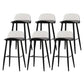 Coffee Shop Footrest Scandinavian Stool Matte Finish Plastic Barstool Black Clear 6 Piece Set Bar Stool(30"H) Clearhalo 'Bar Furniture' 'Bar Stools' 'bar_stools' 'furn' 'furn_bar_stools' 'Furniture' 'furniture_bar_stools' 'Kitchen & Dining Furniture' 5034056