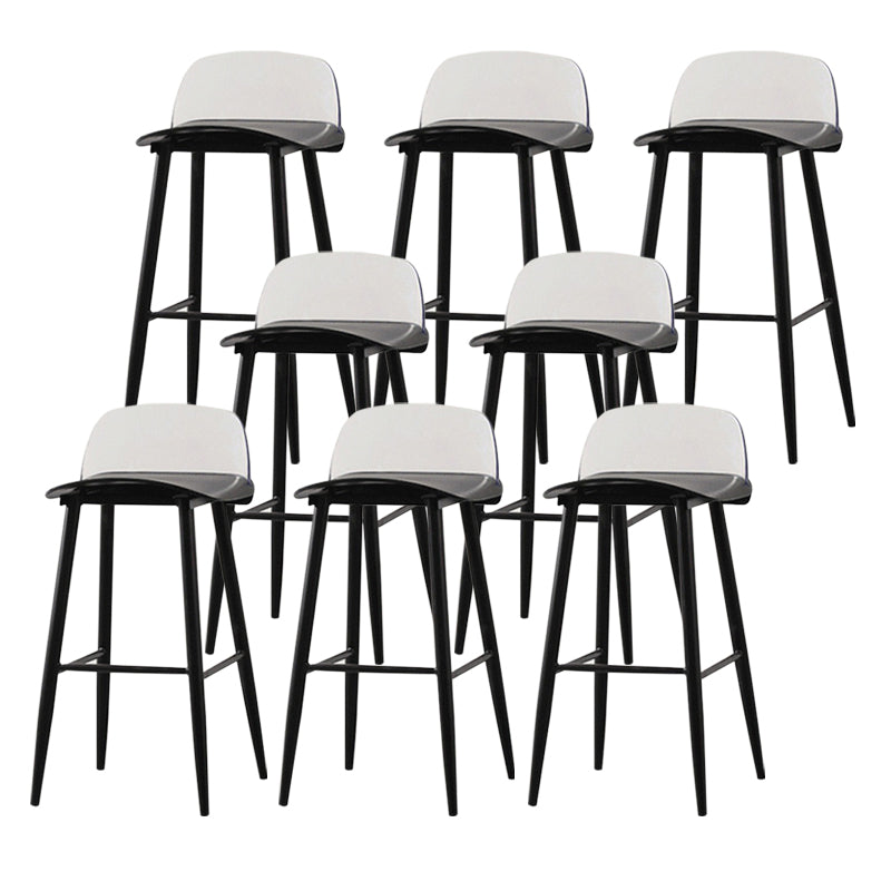 Coffee Shop Footrest Scandinavian Stool Matte Finish Plastic Barstool Black Clear 8 Piece Set Bar Stool(30"H) Clearhalo 'Bar Furniture' 'Bar Stools' 'bar_stools' 'furn' 'furn_bar_stools' 'Furniture' 'furniture_bar_stools' 'Kitchen & Dining Furniture' 5034057