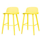 Coffee Shop Footrest Scandinavian Stool Matte Finish Plastic Barstool Yellow 2 Piece Set Counter Stool (23.5"H) Clearhalo 'Bar Furniture' 'Bar Stools' 'bar_stools' 'furn' 'furn_bar_stools' 'Furniture' 'furniture_bar_stools' 'Kitchen & Dining Furniture' 5034058