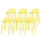 Coffee Shop Footrest Scandinavian Stool Matte Finish Plastic Barstool Yellow 6 Piece Set Counter Stool (23.5"H) Clearhalo 'Bar Furniture' 'Bar Stools' 'bar_stools' 'furn' 'furn_bar_stools' 'Furniture' 'furniture_bar_stools' 'Kitchen & Dining Furniture' 5034060