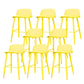 Coffee Shop Footrest Scandinavian Stool Matte Finish Plastic Barstool Yellow 8 Piece Set Counter Stool (23.5"H) Clearhalo 'Bar Furniture' 'Bar Stools' 'bar_stools' 'furn' 'furn_bar_stools' 'Furniture' 'furniture_bar_stools' 'Kitchen & Dining Furniture' 5034061