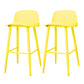 Coffee Shop Footrest Scandinavian Stool Matte Finish Plastic Barstool Yellow 2 Piece Set Bar Stool(30"H) Clearhalo 'Bar Furniture' 'Bar Stools' 'bar_stools' 'furn' 'furn_bar_stools' 'Furniture' 'furniture_bar_stools' 'Kitchen & Dining Furniture' 5034062