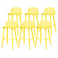Coffee Shop Footrest Scandinavian Stool Matte Finish Plastic Barstool Yellow 6 Piece Set Bar Stool(30"H) Clearhalo 'Bar Furniture' 'Bar Stools' 'bar_stools' 'furn' 'furn_bar_stools' 'Furniture' 'furniture_bar_stools' 'Kitchen & Dining Furniture' 5034064