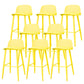 Coffee Shop Footrest Scandinavian Stool Matte Finish Plastic Barstool Yellow 8 Piece Set Bar Stool(30"H) Clearhalo 'Bar Furniture' 'Bar Stools' 'bar_stools' 'furn' 'furn_bar_stools' 'Furniture' 'furniture_bar_stools' 'Kitchen & Dining Furniture' 5034065