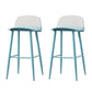 Coffee Shop Footrest Scandinavian Stool Matte Finish Plastic Barstool Blue-Clear 2 Piece Set Bar Stool(30"H) Clearhalo 'Bar Furniture' 'Bar Stools' 'bar_stools' 'furn' 'furn_bar_stools' 'Furniture' 'furniture_bar_stools' 'Kitchen & Dining Furniture' 5034066