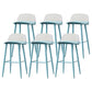 Coffee Shop Footrest Scandinavian Stool Matte Finish Plastic Barstool Blue-Clear 6 Piece Set Bar Stool(30"H) Clearhalo 'Bar Furniture' 'Bar Stools' 'bar_stools' 'furn' 'furn_bar_stools' 'Furniture' 'furniture_bar_stools' 'Kitchen & Dining Furniture' 5034068