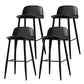 Coffee Shop Footrest Scandinavian Stool Matte Finish Plastic Barstool Black 4 Piece Set Bar Stool(30"H) Clearhalo 'Bar Furniture' 'Bar Stools' 'bar_stools' 'furn' 'furn_bar_stools' 'Furniture' 'furniture_bar_stools' 'Kitchen & Dining Furniture' 5034075