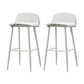 Coffee Shop Footrest Scandinavian Stool Matte Finish Plastic Barstool White-Clear 2 Piece Set Bar Stool(30"H) Clearhalo 'Bar Furniture' 'Bar Stools' 'bar_stools' 'furn' 'furn_bar_stools' 'Furniture' 'furniture_bar_stools' 'Kitchen & Dining Furniture' 5034078