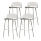 Coffee Shop Footrest Scandinavian Stool Matte Finish Plastic Barstool White-Clear 4 Piece Set Bar Stool(30"H) Clearhalo 'Bar Furniture' 'Bar Stools' 'bar_stools' 'furn' 'furn_bar_stools' 'Furniture' 'furniture_bar_stools' 'Kitchen & Dining Furniture' 5034079